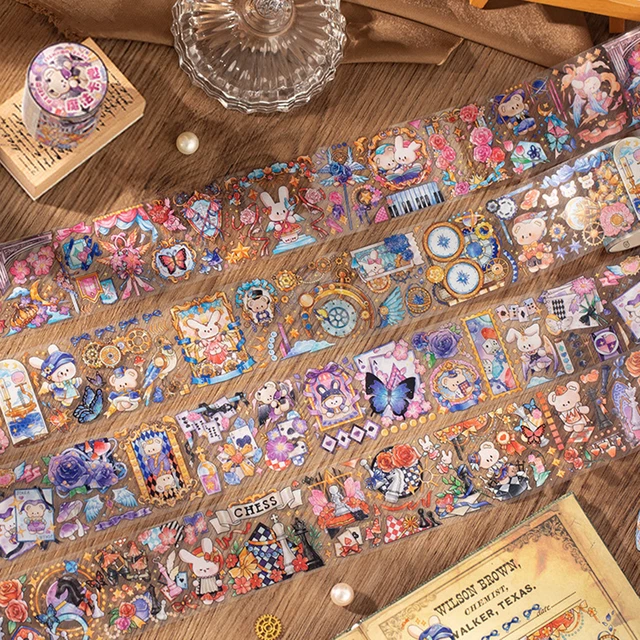 1 rollo pegatinas de papelería impresión en color decoración hágalo usted mismo álbum de recortes paisaje