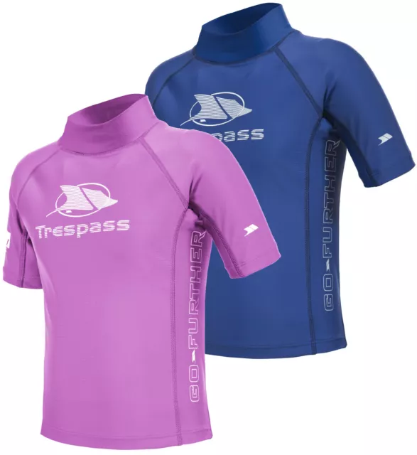 Trespass Alva Kids Rash Vest Swim Top UV Sun Protection