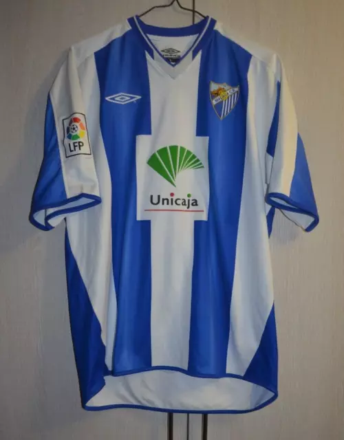 Malaga Spain Match Worn Issue 2003/2004 Home Football Shirt #10 Koke