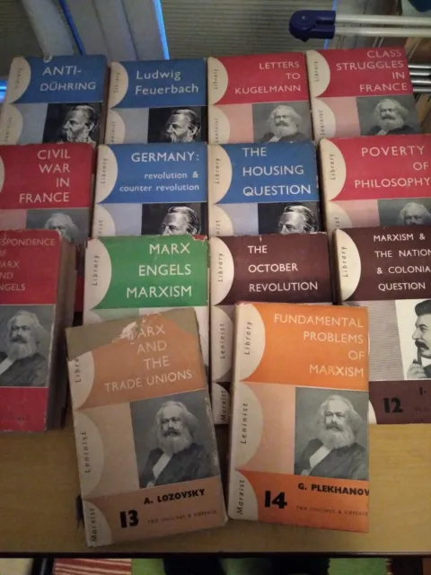 MARXIST-LENINIST LIBRARY 14 book set hardback 1930s Lawrence Wishart Marx Engels