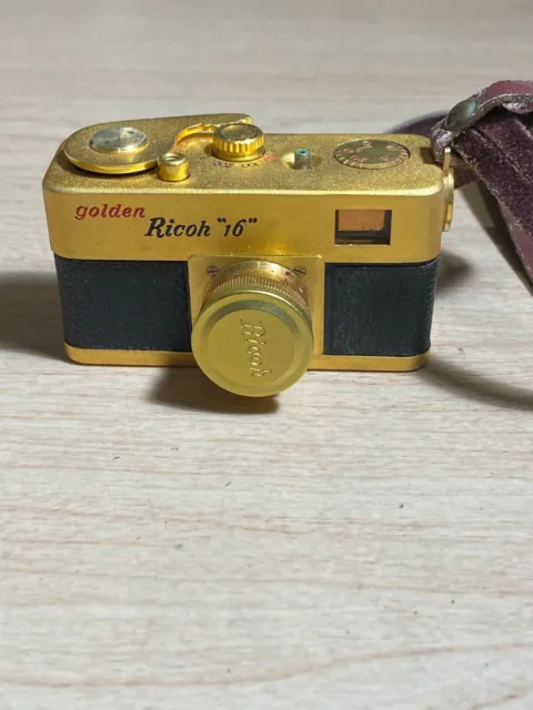 Vintage Spy Film Camera Golden Ricoh 16mm Subminiature