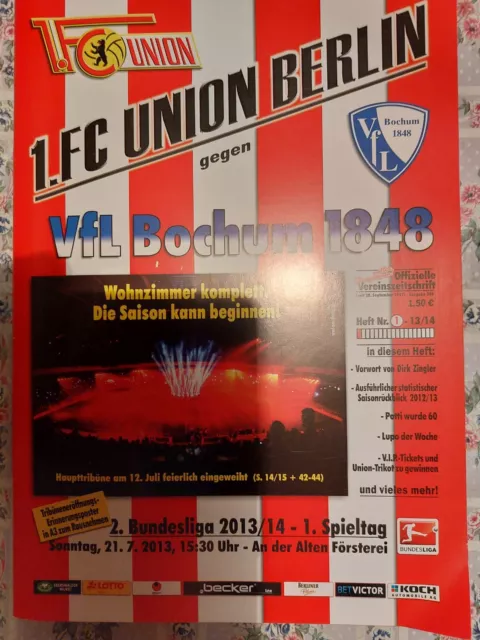 Programm 2.BL.1.FC Union Berlin-VfL Bochum-21.07.2013