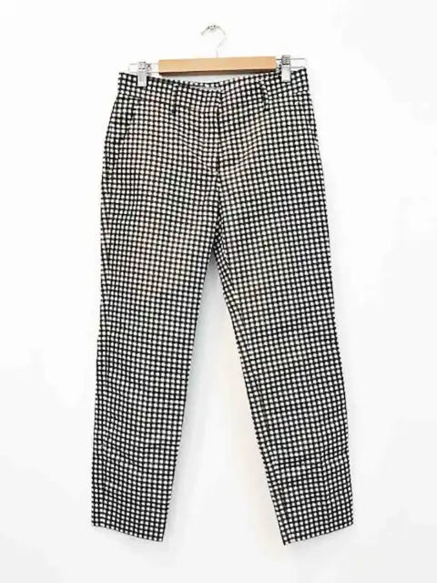 Designer BNWOT PRADA Size 38 IT 6 AU Gingham Check Tapered Silk Women's Pants