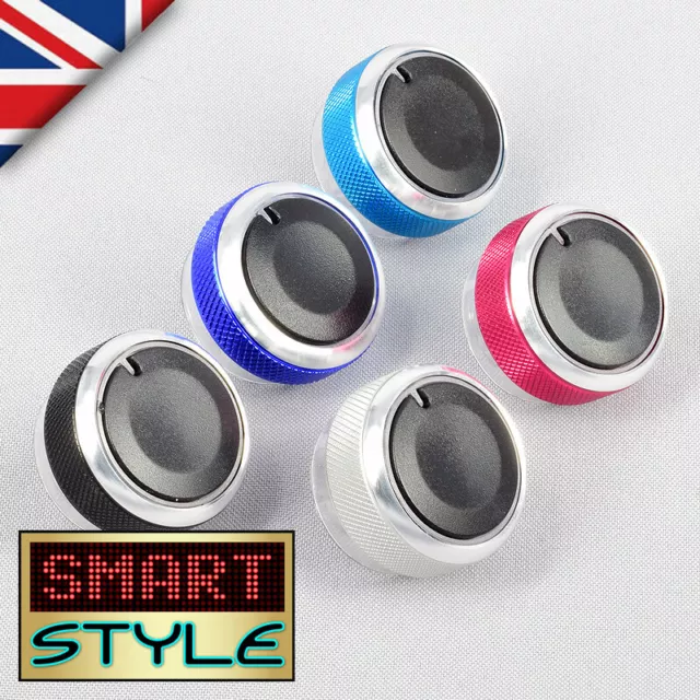 SmartStyle Aluminium Heater Dash Knobs Buttons Set for Ford Focus/C-Max/S-Max/ST