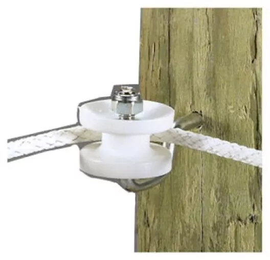 Dare Products 3283 Electric Fence Corner Post Bracket Kit, White - Quantity 10
