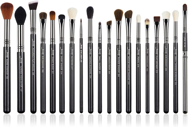 Set Di Pennelli per Trucco Occhi 19 Pz Ombretto Blending Correttore Sopracciglio