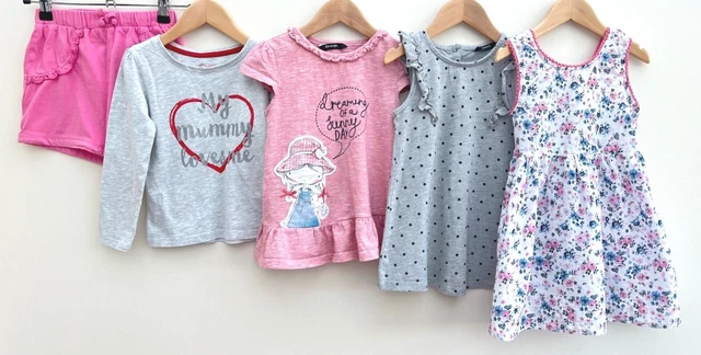 Pacchetto di vestiti per ragazze età 2-3 George Primark taglia giovane