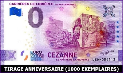 BILLET SOUVENIR 0 € UE DH-6 0 € BANKNOTE 2021-6* CARRIERES DE LUMIERES 