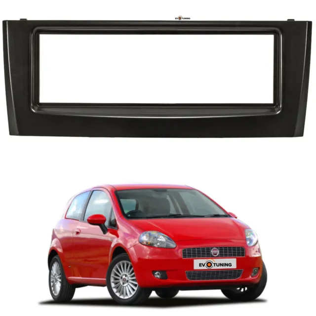 Mascherina Autoradio Adattatore Radio Cornice Stereo per Fiat Grande Punto NERA