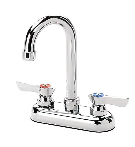 11-400L  Silver Series Faucet, Deck Mount, 4" Centers, 3-1/2" gooseneck
