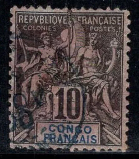 Congo 1892 Yv. 16 Usato 80% 10 c