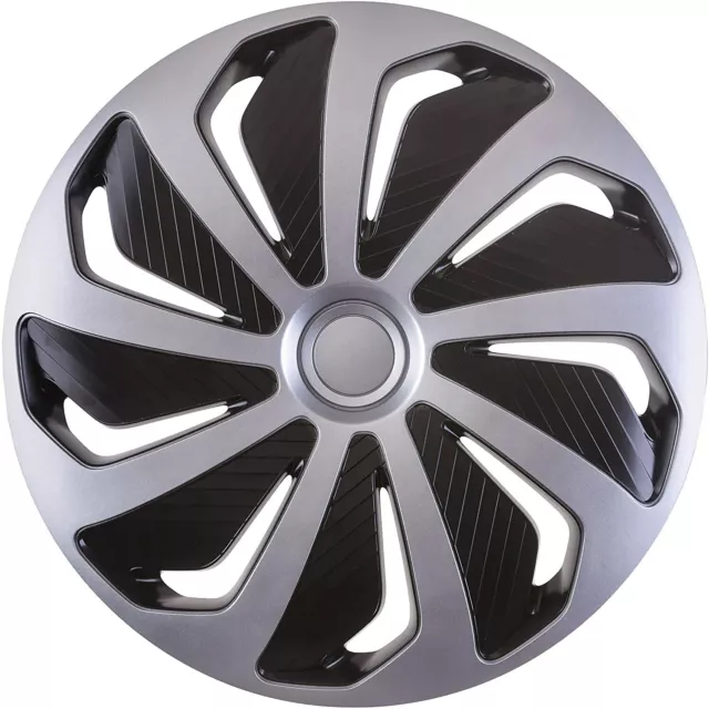 Wheel Trims 16" Hub Caps Wind X Plastic Covers Set of 4 Silver Specific Fit R16