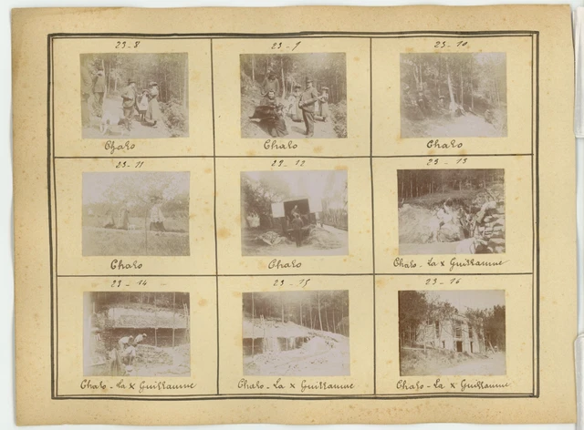 France, Chalo-Saint-Mars, diverses vues de la cité   vintage silver print,ense