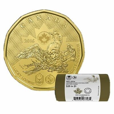 {1} 2016 Canadian $1 Olympic Lucky Loonie Dollar From Roll Uncirculated