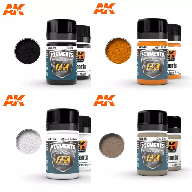 AK Interactive choose from full range of 35ml Pigments aging  weathering effects