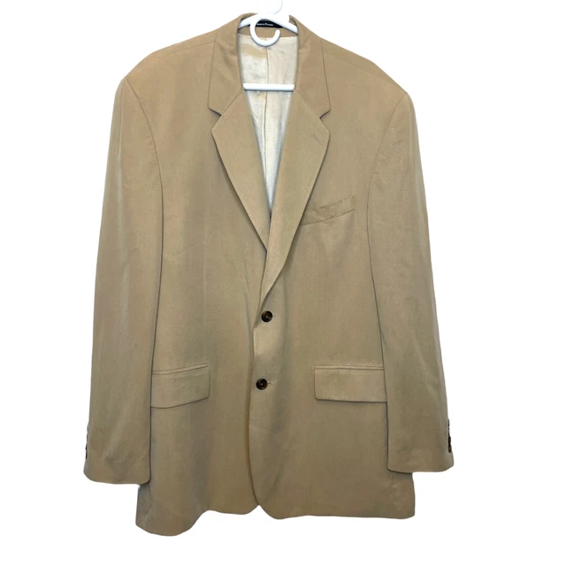 Men’s Vintage Size 46T Ralph Lauren Blue Label Beige Single Breasted Suit Jacket