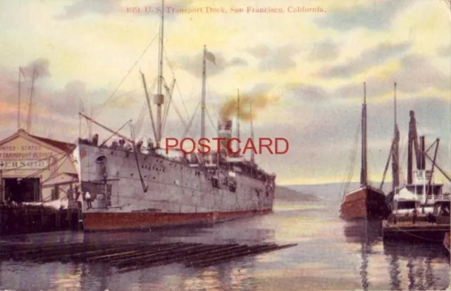 U.S. TRANSPORT DOCK, SAN FRANCISCO, CALIFORNIA freighter Sherman at dock
