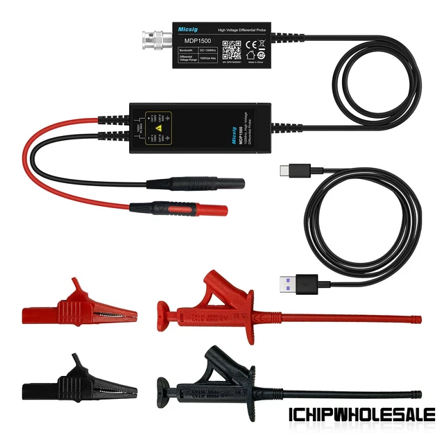 Micsig MDP1500 (100M+1500V) Differential Probe High Voltage Probe Universal