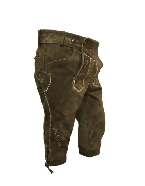 "Pantaloni in pelle originale bavaresi tedeschi tradizionali 38" / EU 54 [RS51-38]