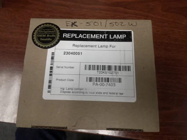 Original Osram Ushio Replacement Lamp & Housing for the Eiki 23040051 Projector