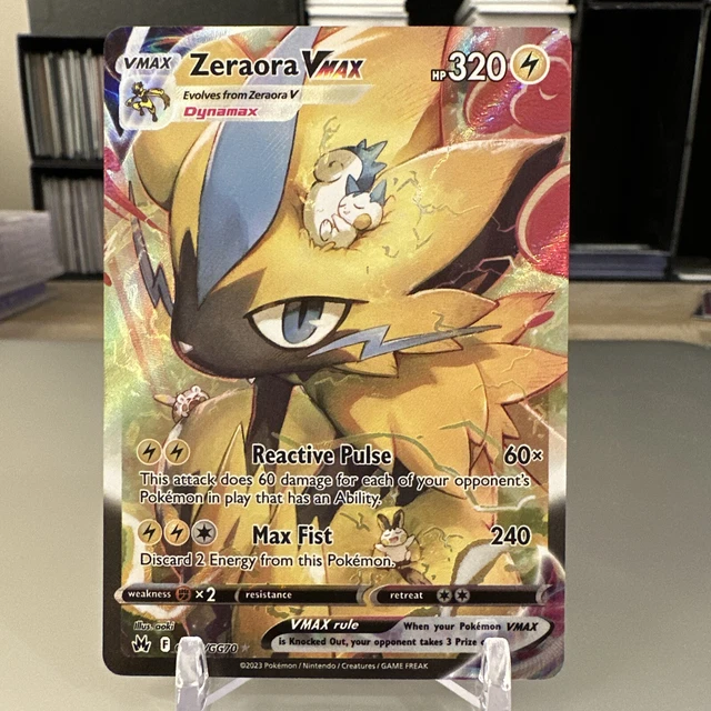 POKEMON SWORD SHIELD Crown Zenith Zeraora Vmax Full Alternate Art GG42