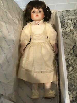 MYD Marian Yu Designs Porcelain Doll with Yellow Victorian Dress 16"