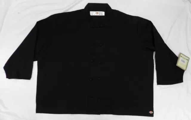 Dickies Chef Coat Jacket 5XL CW070304C Cloth Knot Button Black Uniform New