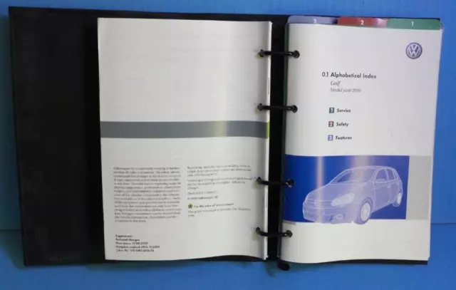 10 2010 Volkswagen Golf owners manual FULL SET