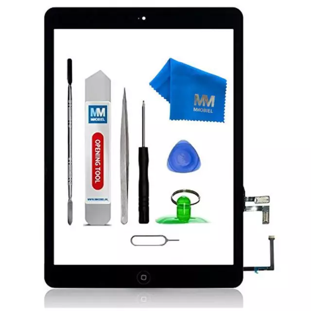 Digitizer Display Glas für iPad Air 1 (SCHWARZ) 9.7 inch Touchscreen + Werkzeug