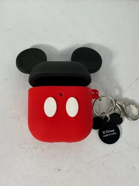Disney Mickey Mouse Wireless Earbud Case Cover AirPods (Gen 1/2) Red Black Ears