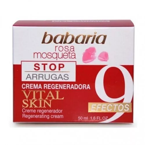 Crema regeneradora vital de la piel Babaria Rosa Mosqueta para detener las arrugas 50 ml/1,6 fl.oz.