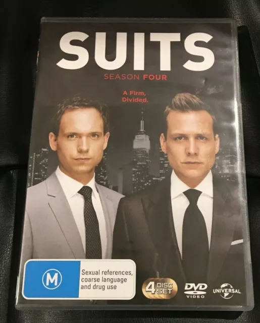 Suits : Season 4 (2014 : 4 Disc DVD Set) Very Good Condition Region 4