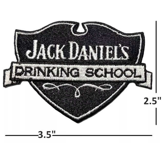 Jack Daniels Old No.7 Drinking School 100% Embroidered JD Logo Iron on Patch
