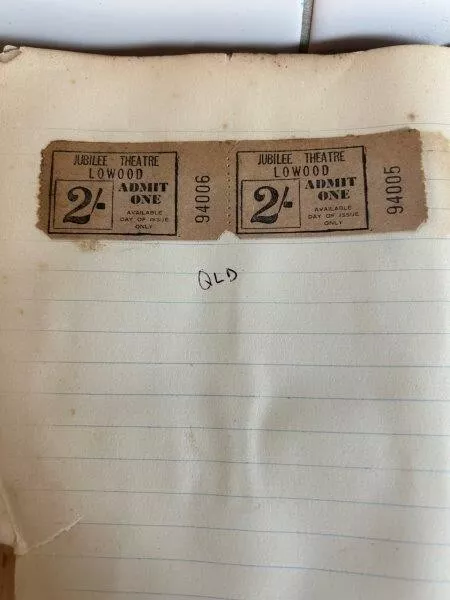 Jubilee Theatre Lowood 1930s/40s unused theatre tickets - RARE (2)