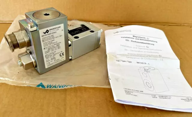 Wandfluh AEXd22060b-G24/L6#1 Solenoid Operated Poppet Valve 24VDC / 100 Bar Max