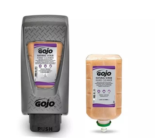 GOJO Heavy Duty Beaded Cleaner (2000ml) & TDX Dispenser