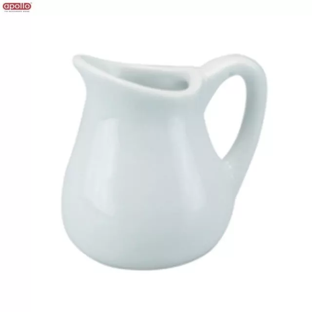 White Ceramic Milk Jug 25ml Small Porcelain Creamer Custard Sauce Cup