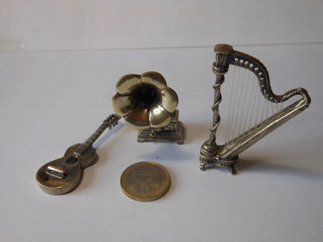 ARPA - GRAMMOFONO - CHITARRA Microfusioni Argento bollo 800 gr. 51