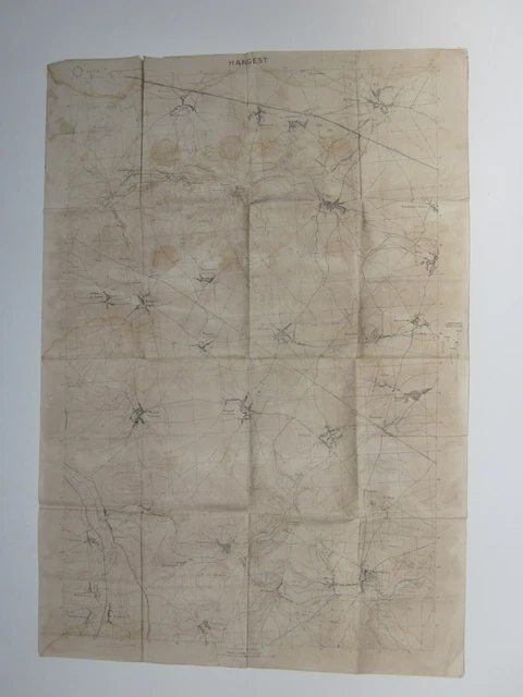 CARTE MILITAIRE D'ARTILLERIE, canevas de tir Hangest, Somme 1918 ...