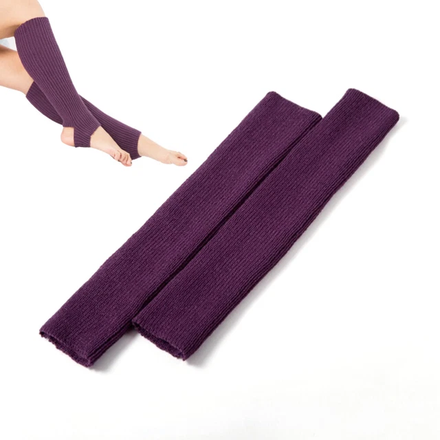 Coppia Caldi Gambe Polsino Uncinetto Calze Lavorate a Maglia Sport Scaldagambe Donna