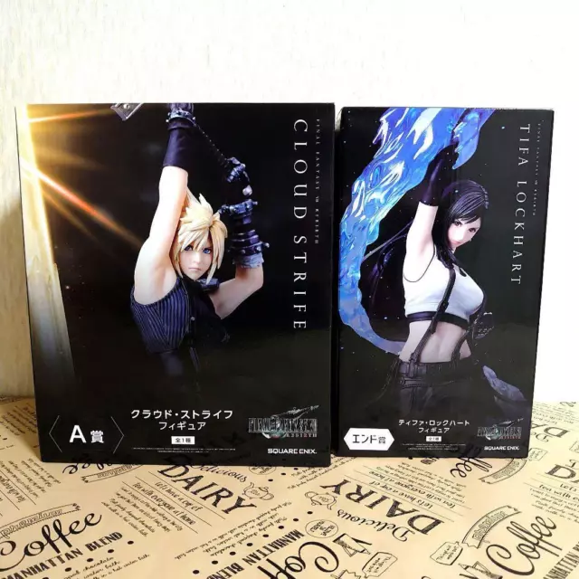 FF7 Final Fantasy VII Rebirth Tifa & Cloud set A & End Kuji SQUARE ENIX New