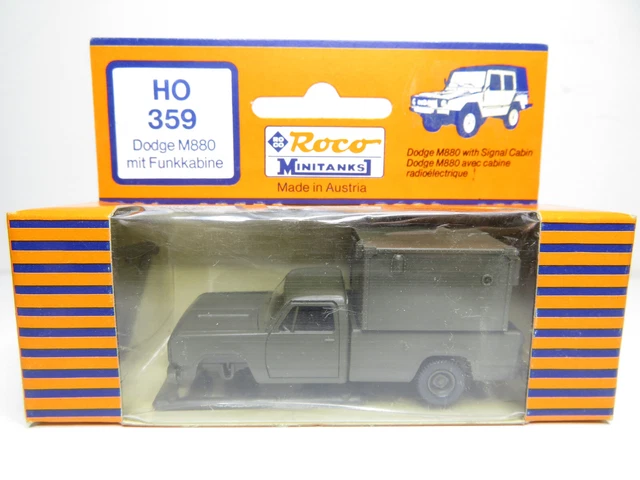 Miniature Camion Militaire DODGE M880 Avec Signalisation Cabine - ROCO Minitanks échelle HO 1:87 - Occasion