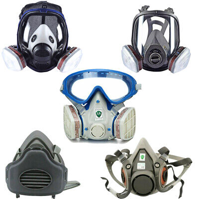 Full/Half Face Gas Mask Respirator Painting Spraying Safety Protection Facepiece