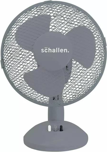Schallen Electric Portable Air Cooling GREY Small 9'' inch Desktop Desk Fan
