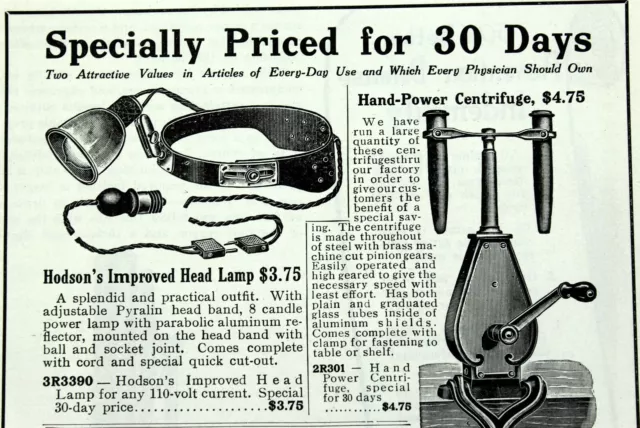 1917 FRANK S BETZ Medical Equip Advertising Original Vintage Antique Print Ad