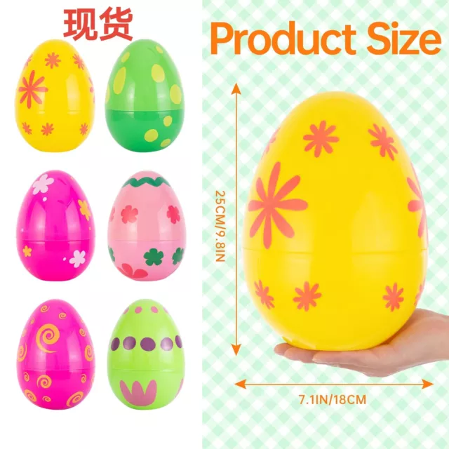 15/25/30Cm Large Plastic Easter Party Gift Surprise Egg Jell Plastics Storage Uk