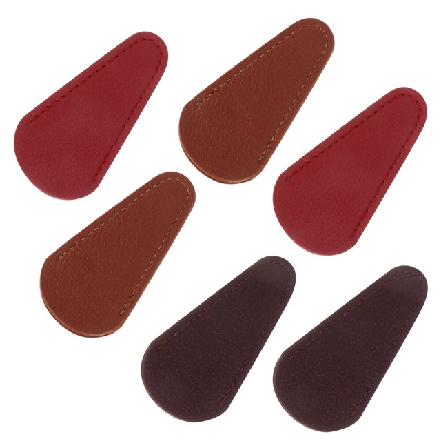 6 PIEZAS Funda protectora de tijeras de cuero Funda de tijera bordada Tijeras