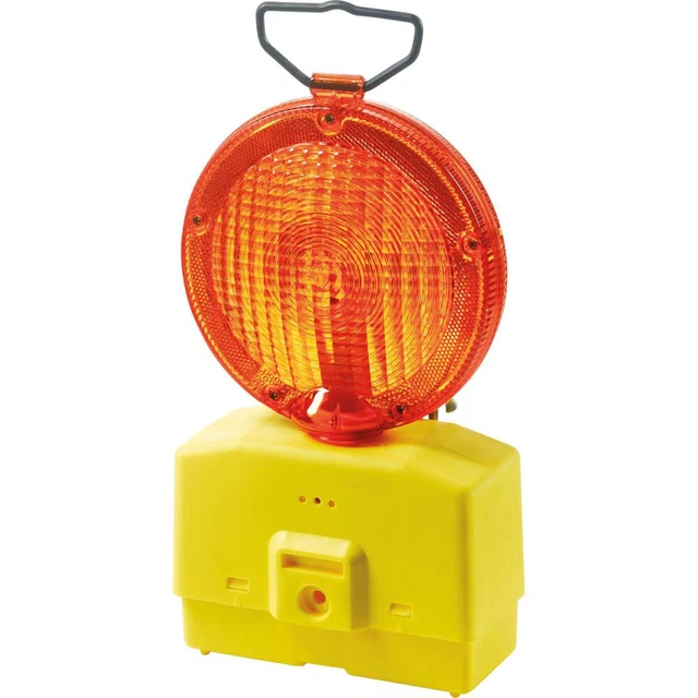 Lampada Lampeggiante Stradale Da Cantiere Crepuscolare A Batteria