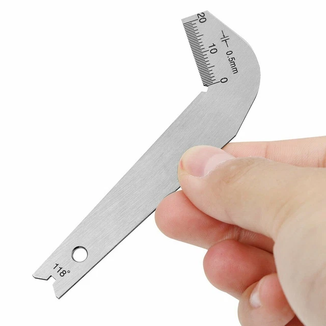 Jauge D'angle Pour Affûtage De Forets - En Acier Inoxydable, Outil Pratique, Neuf