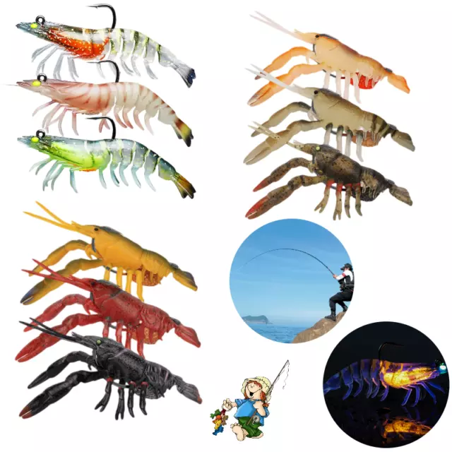 TRUSCEND WHOLESALE PACK Of Soft Fishing Baits Shrimp Lures With